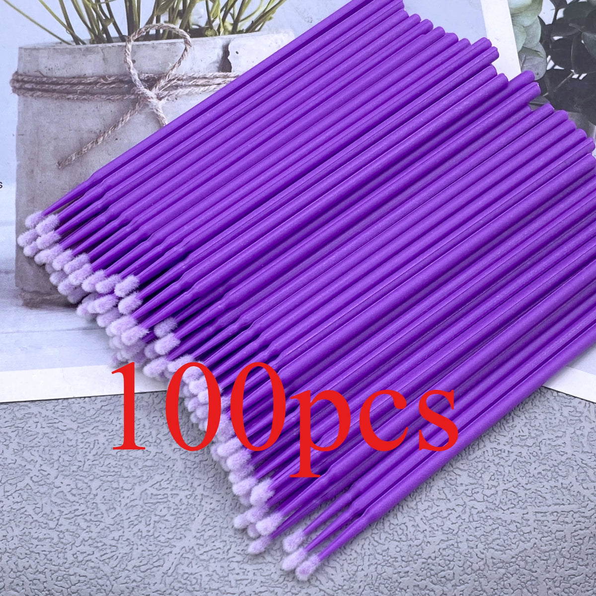 100/500pcs Eyelash Cleaning Brush Lash Extension Micro Cotton Swab Individual Eyelashes Microbrush Beauty Makeup Clean Remover
