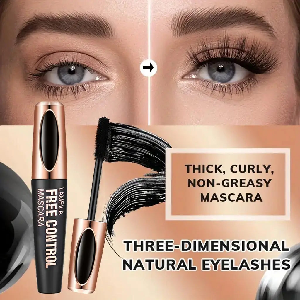1pc 8d Silk Fiber Eyelash Mascara Waterproof Thick Lengthening MascaraCurling Long Black Extension