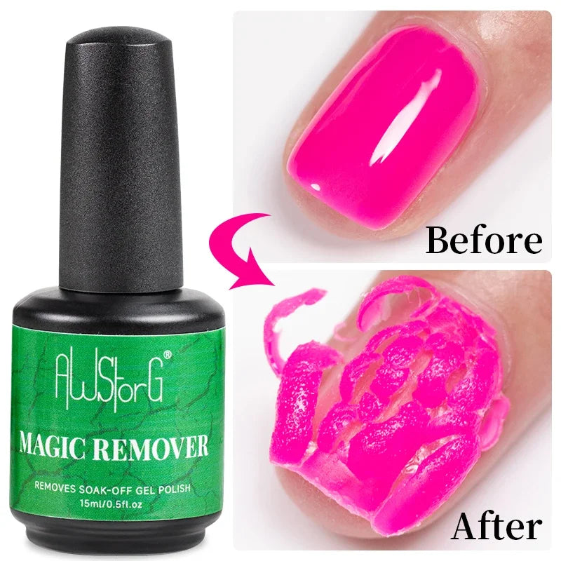 AWStorG 15ML Pink Color Gel Nail Polish Fantastic Adhesion Consistency Ultra Gorgeous Color Soak Off UV LED Semi Permanent Gel