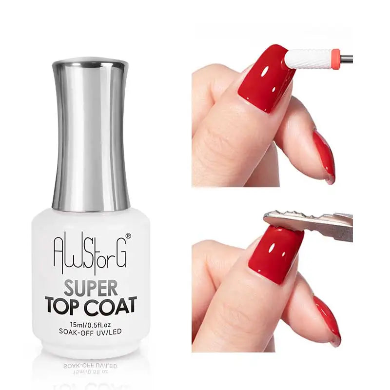 AWStorG 15ML Pink Color Gel Nail Polish Fantastic Adhesion Consistency Ultra Gorgeous Color Soak Off UV LED Semi Permanent Gel