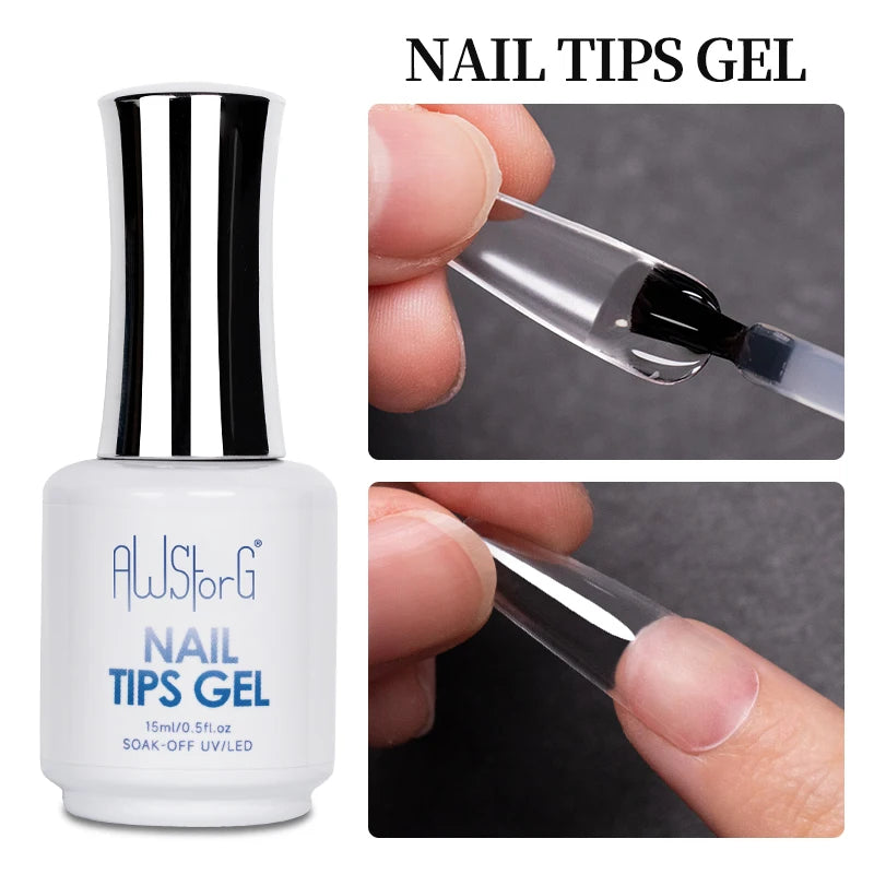 AWStorG 15ML Pink Color Gel Nail Polish Fantastic Adhesion Consistency Ultra Gorgeous Color Soak Off UV LED Semi Permanent Gel