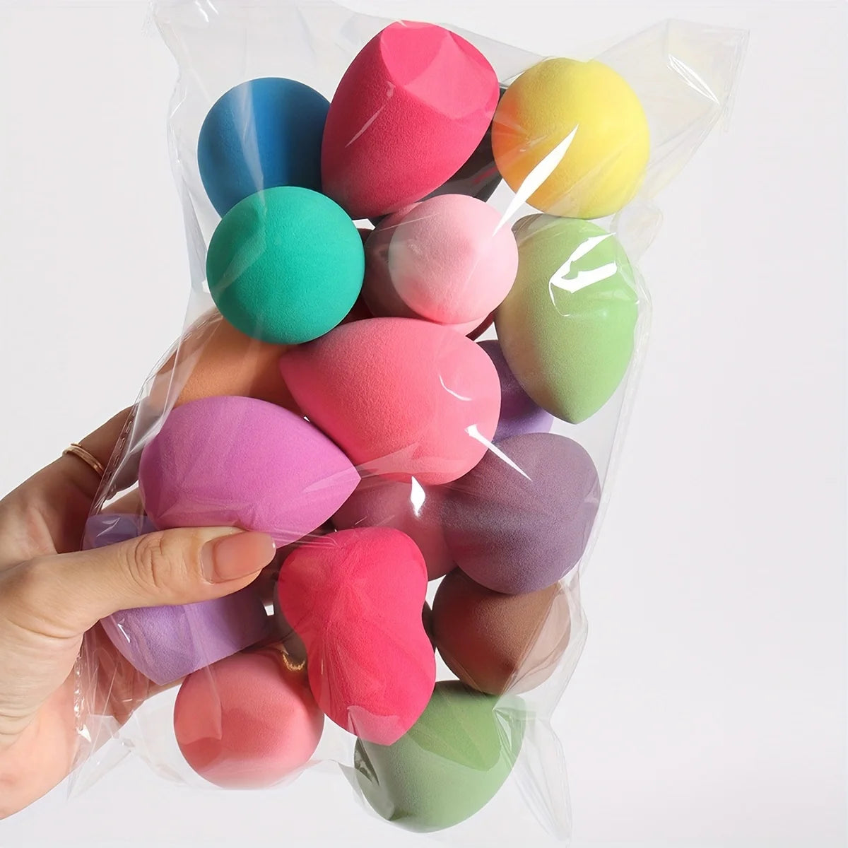9Pcs Latex-Free Makeup Sponges Set, Wet/Dry Blending Sponge for Liquid Cream Powder, All Skin Types, Random Colors/Shapes
