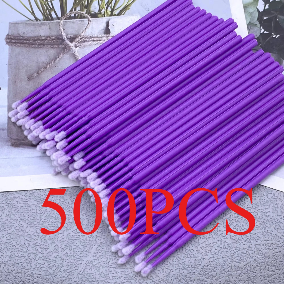 100/500pcs Eyelash Cleaning Brush Lash Extension Micro Cotton Swab Individual Eyelashes Microbrush Beauty Makeup Clean Remover