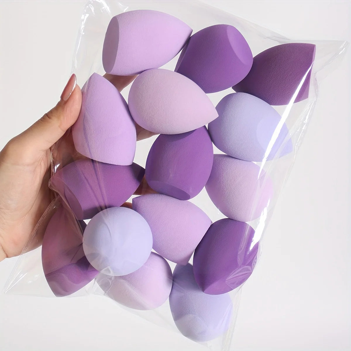 9Pcs Latex-Free Makeup Sponges Set, Wet/Dry Blending Sponge for Liquid Cream Powder, All Skin Types, Random Colors/Shapes