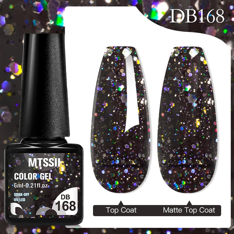Mtssii 6ML Chocolate Color Gel Nail Polish Brown Semi Permanent UV Gel Autumn Winter Popular Soak Off Nail Art Gel Varnishes