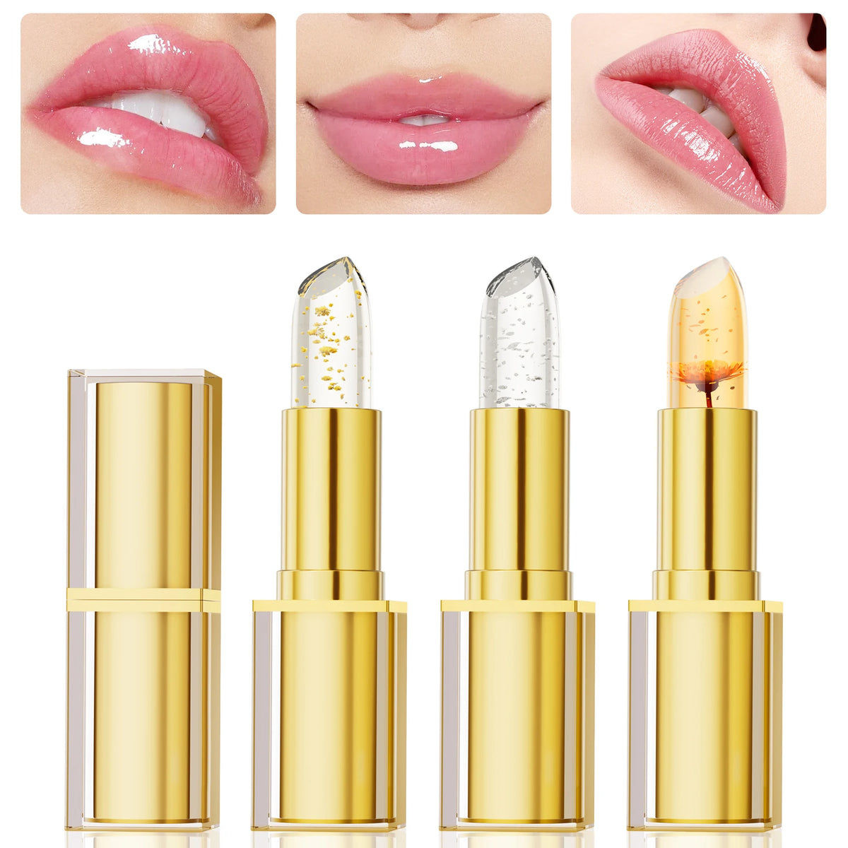 Hellokiss Crystal Color-Changing Petal Lipstick for Women Moisturizes Long-Lasting and Non-Sticky Cup Lip Balm