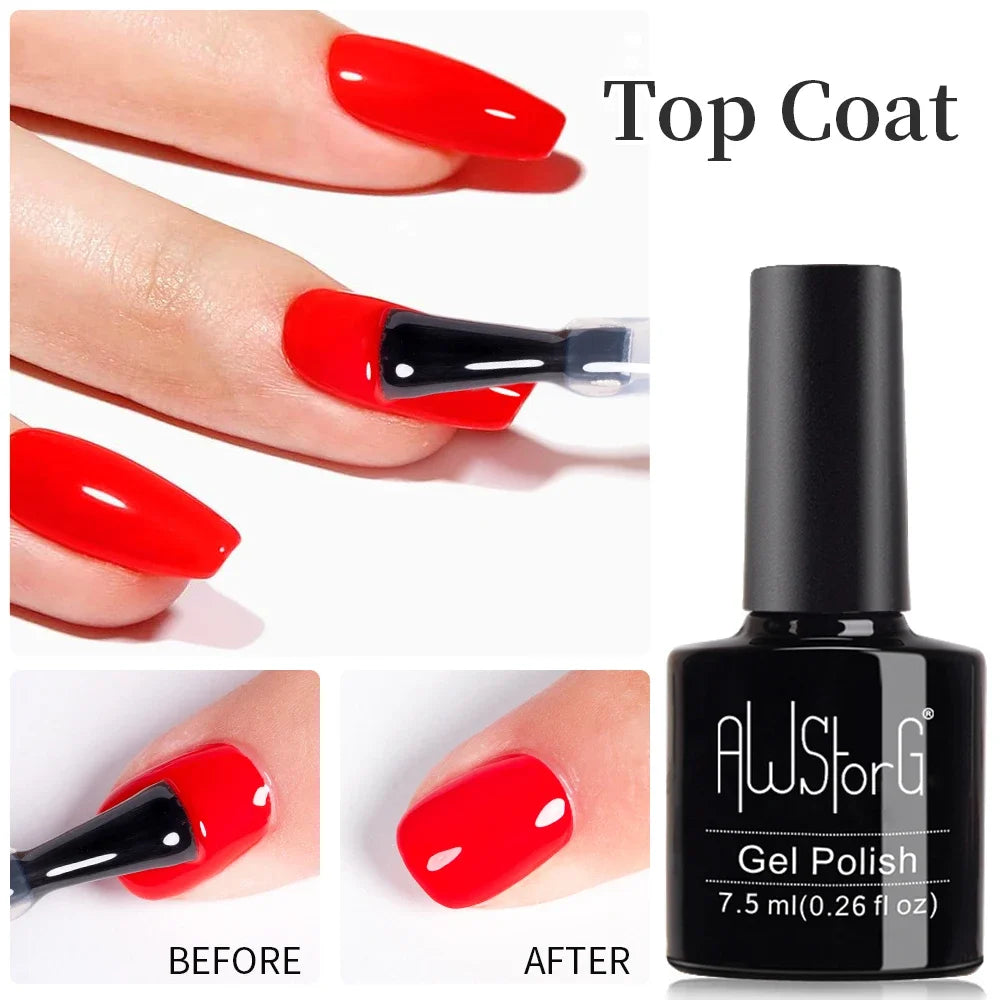 AWStorG 15ML Pink Color Gel Nail Polish Fantastic Adhesion Consistency Ultra Gorgeous Color Soak Off UV LED Semi Permanent Gel