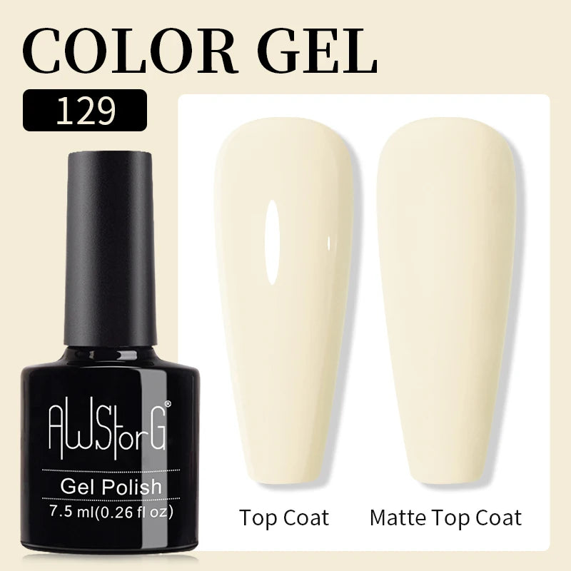 AWStorG 15ML Pink Color Gel Nail Polish Fantastic Adhesion Consistency Ultra Gorgeous Color Soak Off UV LED Semi Permanent Gel