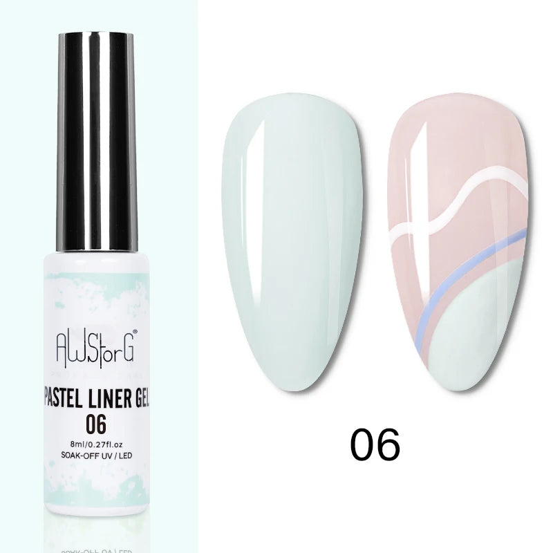 AWStorG 15ML Pink Color Gel Nail Polish Fantastic Adhesion Consistency Ultra Gorgeous Color Soak Off UV LED Semi Permanent Gel