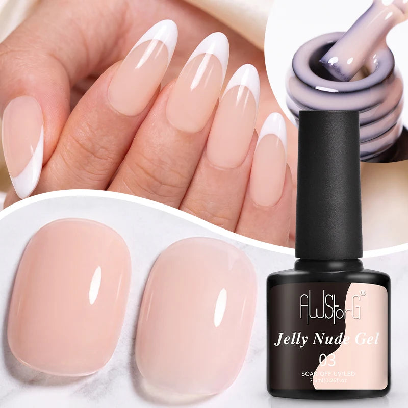 AWStorG 15ML Pink Color Gel Nail Polish Fantastic Adhesion Consistency Ultra Gorgeous Color Soak Off UV LED Semi Permanent Gel