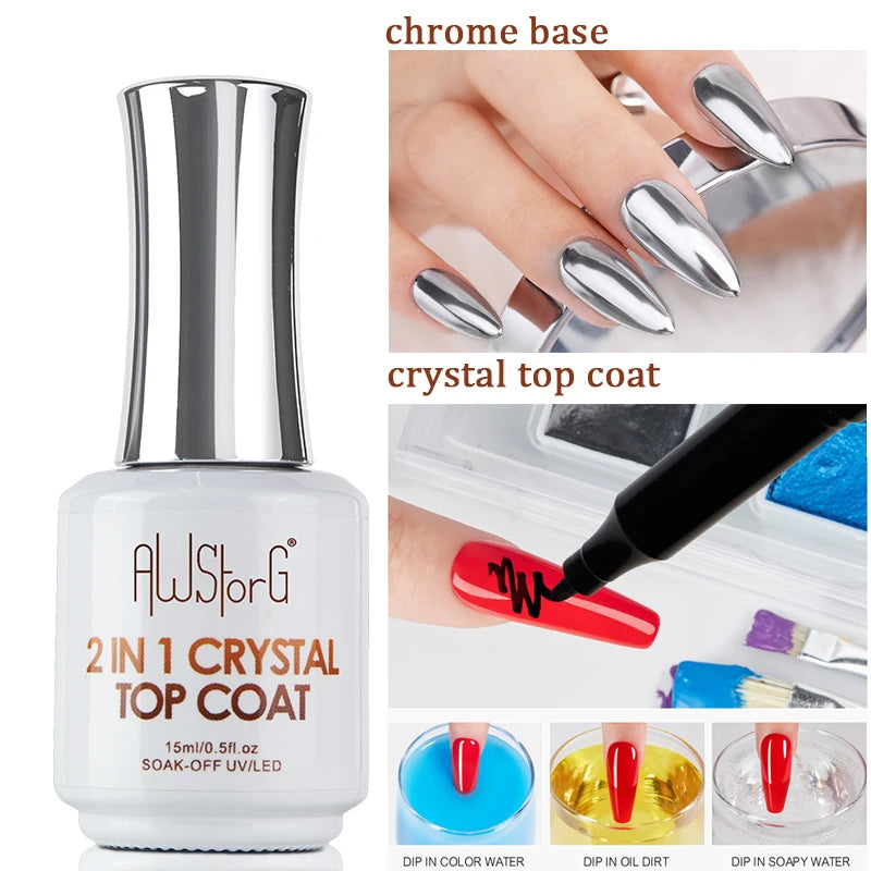 AWStorG 15ML Pink Color Gel Nail Polish Fantastic Adhesion Consistency Ultra Gorgeous Color Soak Off UV LED Semi Permanent Gel