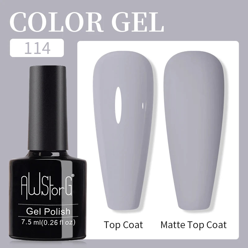 AWStorG 15ML Pink Color Gel Nail Polish Fantastic Adhesion Consistency Ultra Gorgeous Color Soak Off UV LED Semi Permanent Gel