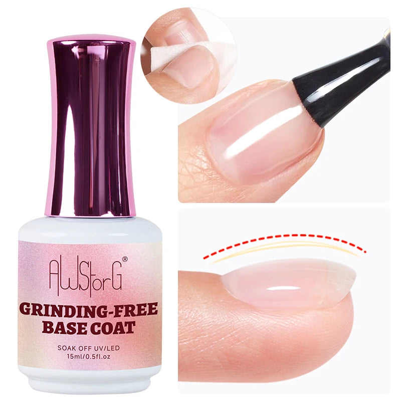 AWStorG 15ML Pink Color Gel Nail Polish Fantastic Adhesion Consistency Ultra Gorgeous Color Soak Off UV LED Semi Permanent Gel