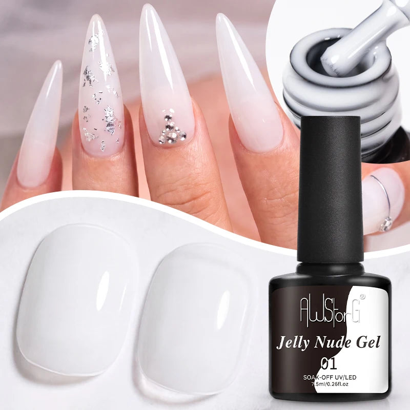 AWStorG 15ML Pink Color Gel Nail Polish Fantastic Adhesion Consistency Ultra Gorgeous Color Soak Off UV LED Semi Permanent Gel